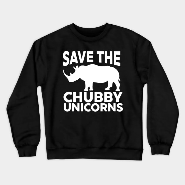 Save The Chubby Unicorns Crewneck Sweatshirt by Madfido